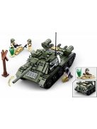 конструктор Sluban Армия 2 в1 Танк Т-34 от втората световна война и Танк Т-85 с 3 фигурки 687 ел. Точен модел 52х33х7