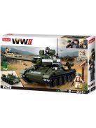 конструктор Sluban Армия 2 в1 Танк Т-34 от втората световна война и Танк Т-85 с 3 фигурки 687 ел. Точен модел 52х33х7