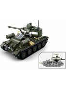 конструктор Sluban Армия 2 в1 Танк Т-34 от втората световна война и Танк Т-85 с 3 фигурки 687 ел. Точен модел 52х33х7