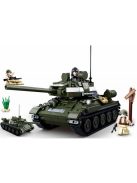 конструктор Sluban Армия 2 в1 Танк Т-34 от втората световна война и Танк Т-85 с 3 фигурки 687 ел. Точен модел 52х33х7