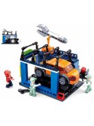 Конструктор Sluban Сити Автосервиз с кола с подемник 340 ел. с 3 фигурки 38х29х7