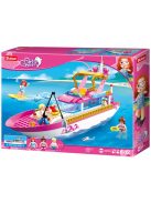 Конструктор Sluban Girl's Dream: Луксозна Яхта (212 ч.) с 3 фигурки, 38х29х7 см