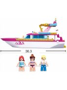 Конструктор Sluban Girl's Dream: Луксозна Яхта (212 ч.) с 3 фигурки, 38х29х7 см