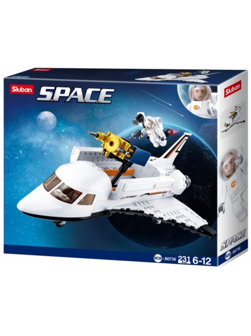Конструктор Sluban Космос Совалка 231 ел. с 2 фигурки 33х29х7