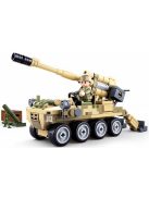 конструктор Sluban Армия Bobcat щурмова артилерииска установка 8Х8 с 1 фигурка точен модел 159 ел. 29х19х6