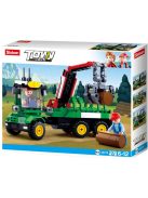 Конструктор Sluban Сити Камион с ремарке с кран за трупи 209 ел. с 2 фигурки 29х24х6