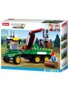   Конструктор Sluban Сити Камион с ремарке с кран за трупи 209 ел. с 2 фигурки 29х24х6