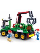 Конструктор Sluban Сити Камион с ремарке с кран за трупи 209 ел. с 2 фигурки 29х24х6