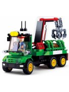 Конструктор Sluban Сити Камион с ремарке с кран за трупи 209 ел. с 2 фигурки 29х24х6