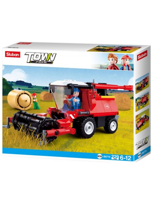 Конструктор Sluban Сити Комбайн 229 ел. с 2 фигурки 29х24х6