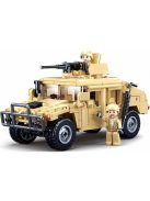 конструктор Sluban Армия Джип Хамър Н2 точен модел 265 ел. с 2 фигурки 30х19х7