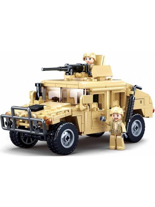 конструктор Sluban Армия Джип Хамър Н2 точен модел 265 ел. с 2 фигурки 30х19х7