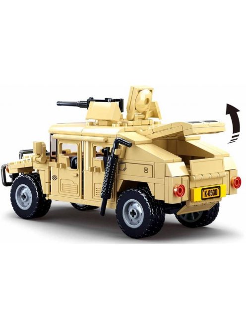 конструктор Sluban Армия Джип Хамър Н2 точен модел 265 ел. с 2 фигурки 30х19х7