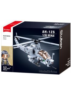   конструктор Sluban Армия AH-1Z Щурмови хеликоптер точен модел с 2 фигурки 482 ел. 30х24х13