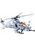 конструктор Sluban Армия AH-1Z Щурмови хеликоптер точен модел с 2 фигурки 482 ел. 30х24х13