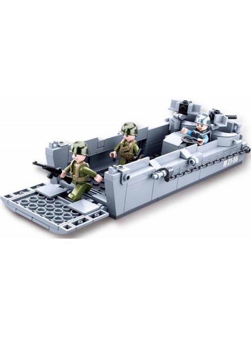 конструктор Sluban Армия Десантен караб втора световна война с 3 фигурки 182 ел. 29х24х6