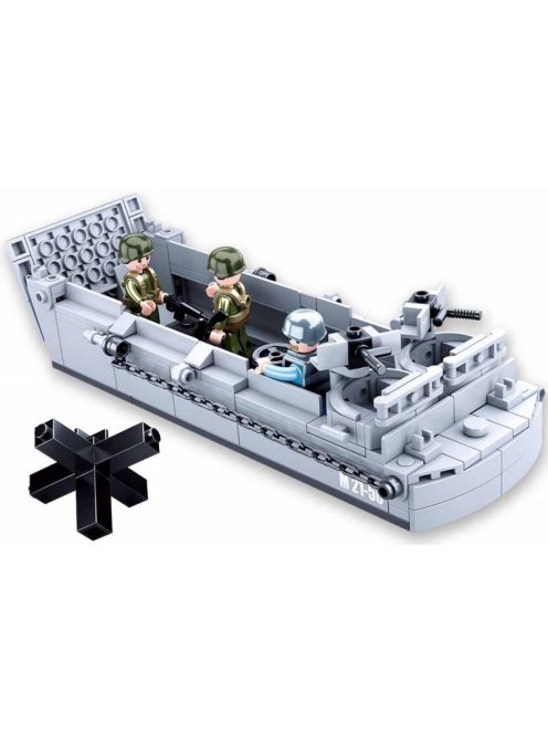 конструктор Sluban Армия Десантен караб втора световна война с 3 фигурки 182 ел. 29х24х6