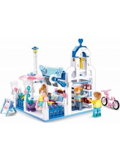   Конструктор Sluban Girl's Dream: Кафене (289 ч.) с 3 фигурки, 38х24х7 см