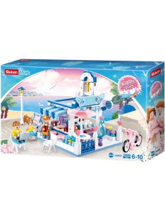   Конструктор Sluban Girl's Dream: Кафене (289 ч.) с 3 фигурки, 38х24х7 см