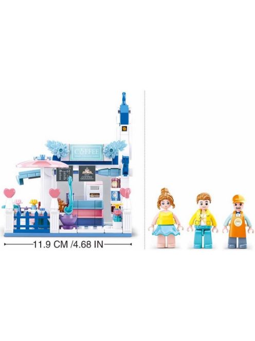 Конструктор Sluban Girl's Dream: Кафене (289 ч.) с 3 фигурки, 38х24х7 см