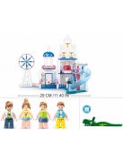 Конструктор Sluban Girl's Dream: Вила с пързалка (446 ч.) с 4 фигурки, 43х33х7 см