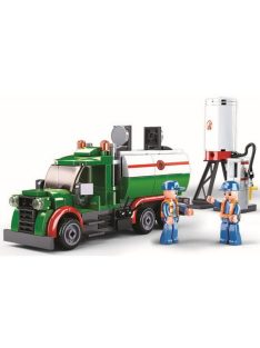   Конструктор Sluban Сити Бензиновоз с Пълначна Станция 267 ел. с 2 фигурки 38х24х7