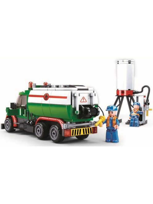 Конструктор Sluban Сити Бензиновоз с Пълначна Станция 267 ел. с 2 фигурки 38х24х7