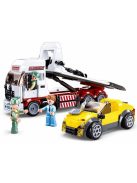 Конструктор Sluban Сити Камион Автовоз Пътна Помощ с кола 338 ел. с 3 фигурки 38х29х7