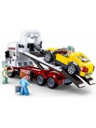 Конструктор Sluban Сити Камион Автовоз Пътна Помощ с кола 338 ел. с 3 фигурки 38х29х7