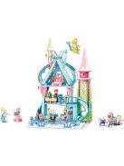 Конструктор Sluban Girl's Dream: Приказен Зимен замък (447 ч.) с 5 фигурки, 43х33х7 см