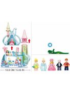 Конструктор Sluban Girl's Dream: Приказен Зимен замък (447 ч.) с 5 фигурки, 43х33х7 см