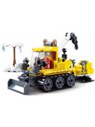 Конструктор Sluban Сити Спасителен Снегорин със снежно оръдие и кран, 145 ел., 1 фигурка, 24х19х5 cm