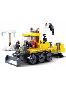   Конструктор Sluban Сити Спасителен Снегорин със снежно оръдие и кран, 145 ел., 1 фигурка, 24х19х5 cm