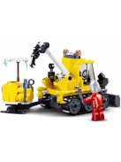 Конструктор Sluban Сити Спасителен Снегорин със снежно оръдие и кран, 145 ел., 1 фигурка, 24х19х5 cm