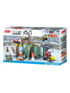   Конструктор Sluban Сити Зимна спасителна база 251 ел. с 3 фигурки, 38х24х7 см, 868138