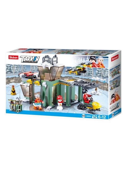 Конструктор Sluban Сити Зимна спасителна база 251 ел. с 3 фигурки, 38х24х7 см, 868138