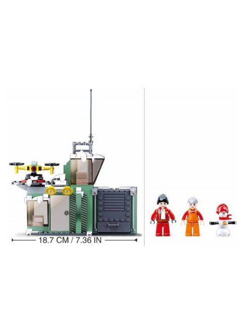 Конструктор Sluban Сити Зимна спасителна база 251 ел. с 3 фигурки, 38х24х7 см, 868138