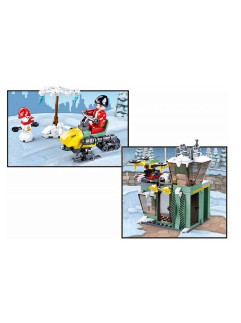 Конструктор Sluban Сити Зимна спасителна база 251 ел. с 3 фигурки, 38х24х7 см, 868138