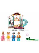 Конструктор Sluban Girl's Dream: Зимен спа курорт (439ч.) с 4 фигурки, 48х33х7 см
