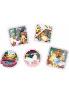 Конструктор Sluban Girl's Dream: Зимен спа курорт (439ч.) с 4 фигурки, 48х33х7 см