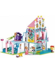   Конструктор Sluban Girl's Dream: Къща с апартаменти (601 ч.) с 4 фигурки, 48х33х7 cm