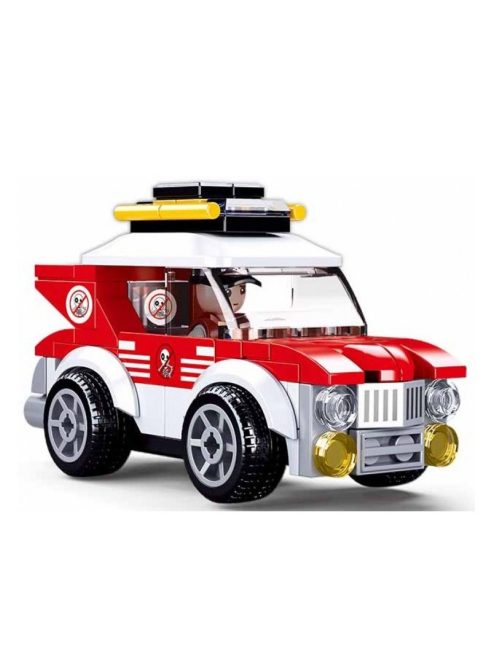 Конструктор Sluban Сити Линейка 88 ел. и 1 фигурка, 19х14х5 см, 869531