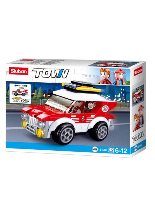 Конструктор Sluban Сити Линейка 88 ел. и 1 фигурка, 19х14х5 см, 869531