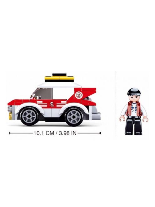 Конструктор Sluban Сити Линейка 88 ел. и 1 фигурка, 19х14х5 см, 869531