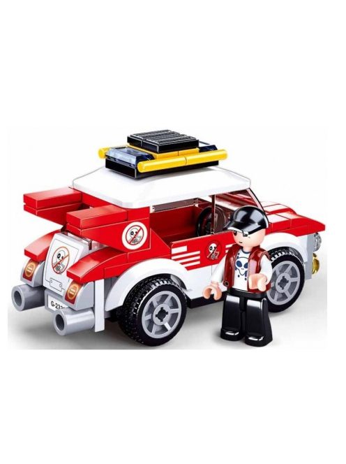 Конструктор Sluban Сити Линейка 88 ел. и 1 фигурка, 19х14х5 см, 869531