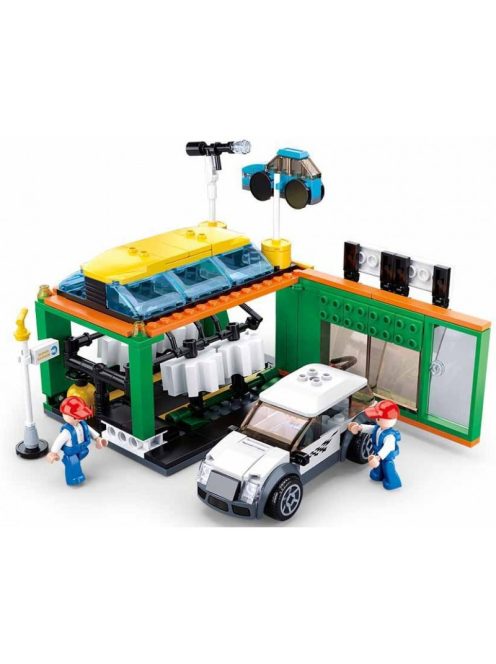 Конструктор Sluban Сити Автомивка с кола 323 ел. с 3 фигурки 38х29х7
