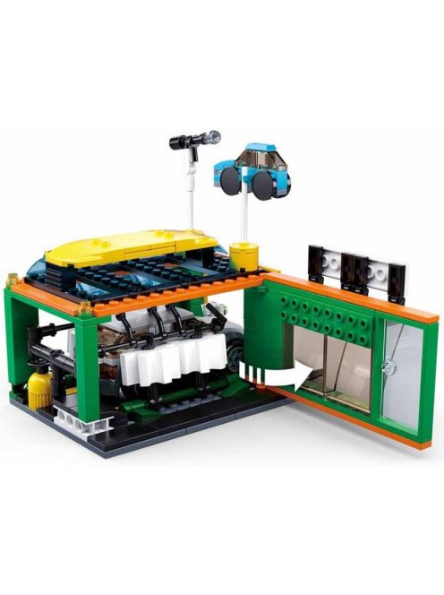 Конструктор Sluban Сити Автомивка с кола 323 ел. с 3 фигурки 38х29х7