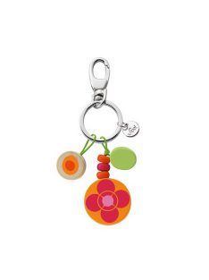   Ключодържател Sevi, С дървени висулка и Цвете Детелина, 3.50х3 cm, Червен