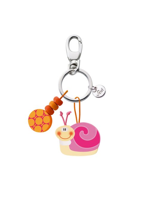 Ключодържател Sevi, С дървени висулка и Охлюв, 3.50х3 cm, Розов