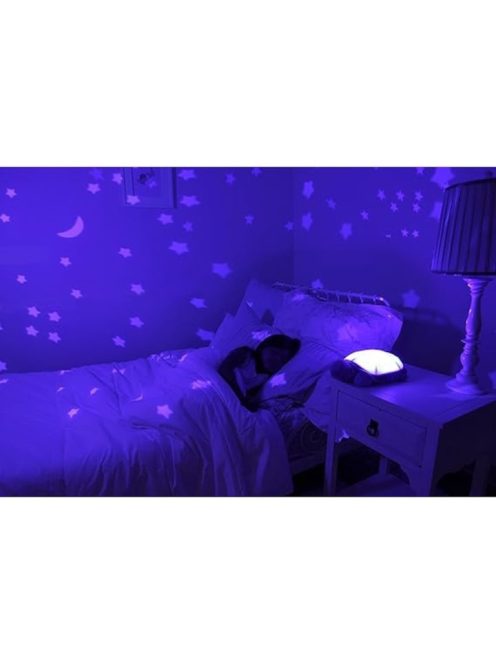 Нощна прожекционна лампа КОСТЕНУРКА за детска стая от CloudB, Twinkling Twilight Turtle, лилава
